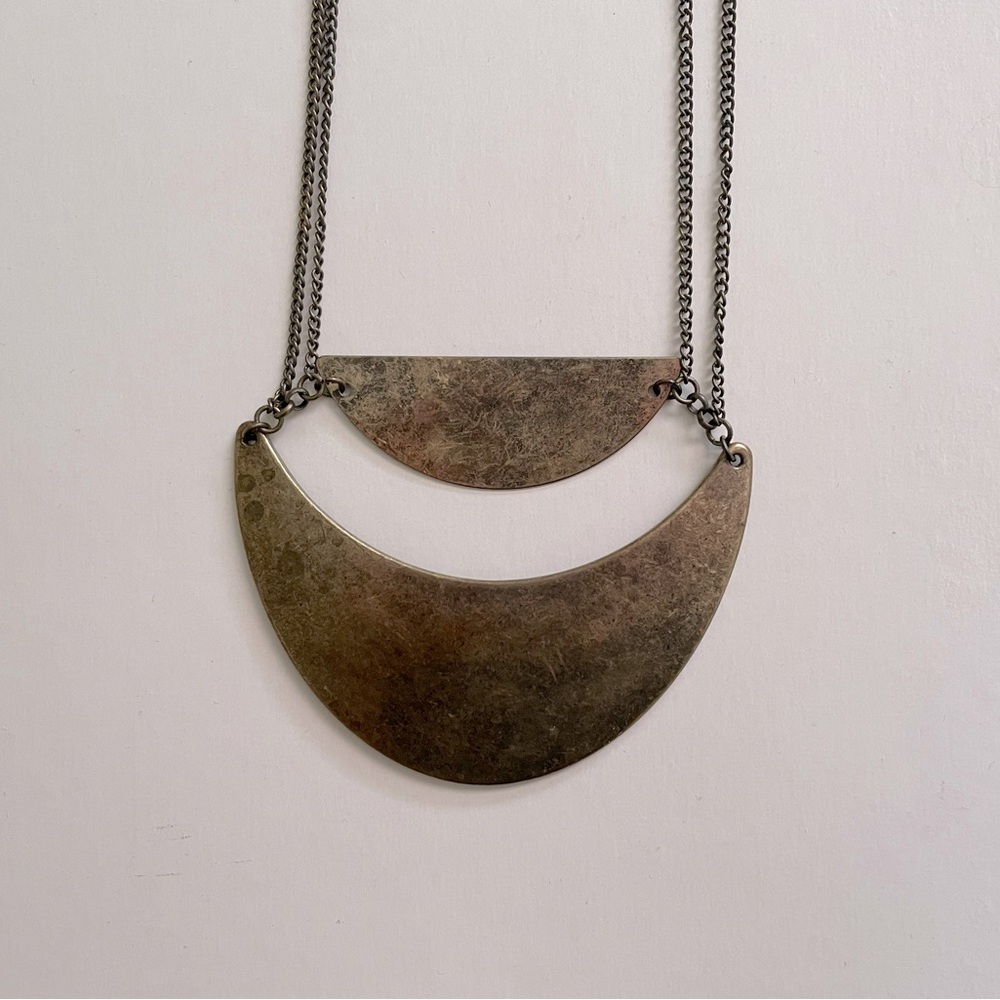 Geometric Crescent Necklace